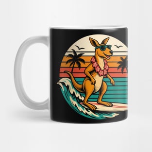 Kangaroo surfing Mug